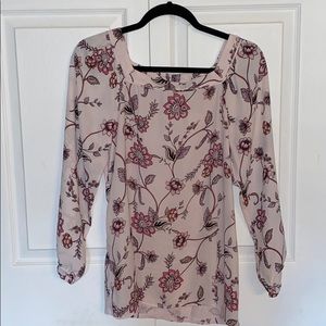 Loft Square Neck Floral Blouse